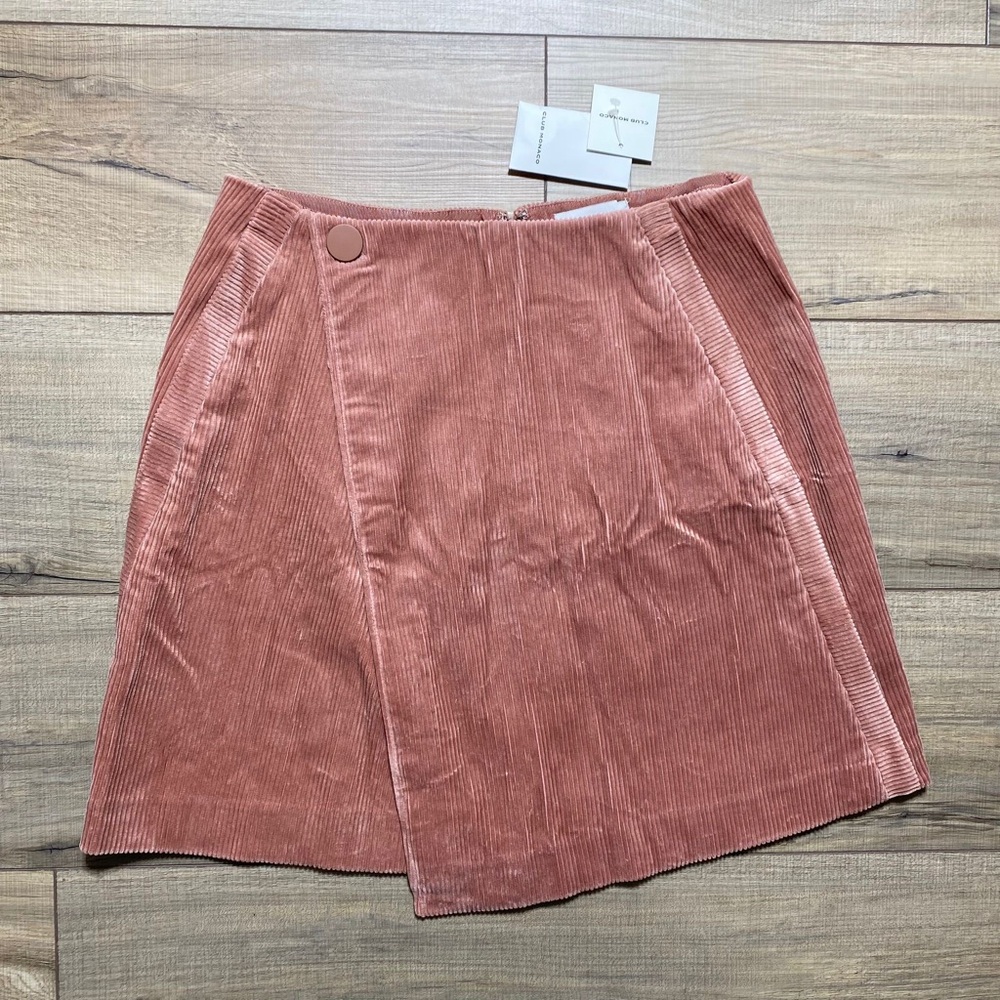 Club Monaco Women's Corduroy A-Line Mini Skirt‎ Size 4 Pink